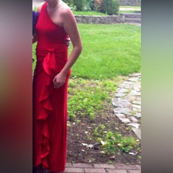 Betsy & Adam One Shoulder Maxi Dress, size 8 - Picture 3 of 12